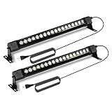 nanzgecc 36W LED Wall Washer Light, 2FT 4000K Neutral White Outdoor Wall Washer Light Bar, 120V IP67 Waterproof LED Light Bar for Outdoor, Plug in (2 Pack)