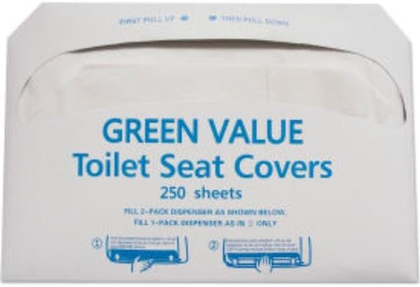 B2685049 GEN Half-Fold Toilet Seat Covers - 14.75 x 16.5 in. - White - 5000 per Case