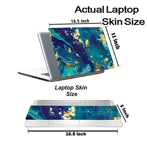Image of Marbel D11 Top+Wrist Pad Vinyl Laptop Skin /Sticker /Cover for 17 to 17.3 Inches Laptops Laminated-Removable-HD Quality Compatible for Hp-Dell-Sony-Lenovo-Asus etc.(16.5x11 Inches)