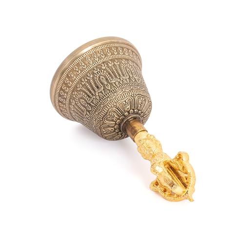 Honestly Made Brass bell 12cm, Gold/Silver - Image 2