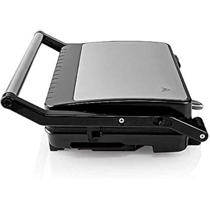 TronicXL Kontaktgrill 2200W aufklappbar Oben unten Grillplatte Elektrogrill Elektro elektrischer Grill Tischgrill…