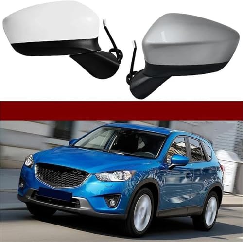 Évitez l'éblouissement avec ce rétroviseur extérieur 8 broches Mazda CX5 2013-2014 argent - 2