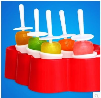 Popsicle Mold-Auykoop 1Pcs 9 Holes Silicone Mini Ice Pops Mold Ice Cream Ball Maker Popsicle Molds With 9 Stickers