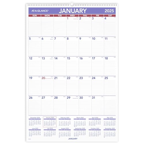 Image of AT-A-GLANCE 2025 Wall Calendar, 20 inch x 30 inch, Extra Large (PM42825)