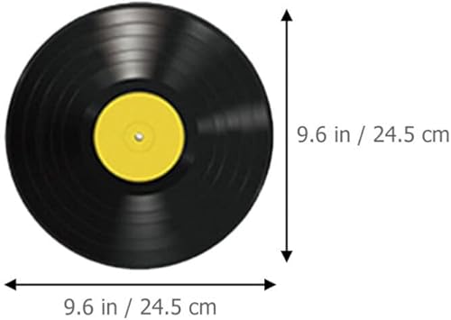 Miniatura 4 de NOLITOY 16 calcomanías de pared de discos de vinilo en blanco, 9.63 pulgadas, calcomanías de vinilo vintage para despegar y pegar, adornos