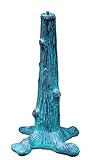Rome B65 Tree Trunk Sundial Pedestal Base, Cast Iron with Painted Finish, 16-Inch Height
