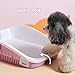 SJJALAKAJA Small Dog Pet Toilet Portable Drawer Dogs Potty Removable Design Dog Litter Tray with Pee Pads to Use Guiding Columns to Spot Toilet Easy to Clean Ventilation on Both Sides(Gray)