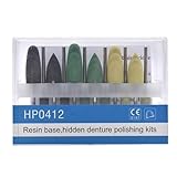 12pcs Silicone Composite Polishing Heads 3/32' Shaft Resin Base Acrylic Denture Polishing Burs Finishing Kits...
