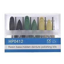 12pcs Silicone Composite Polishing Heads 3/32" Shaft Resin Base Acrylic Denture Polishing Burs Finishing Kits 2.35mm for Rotary Tools 1 Piece