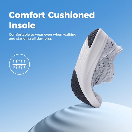 Wide Toe Box Shoes for Men Tennis Walking Sneakers with Arch Support Zero Drop Minimalist Design US 8-124