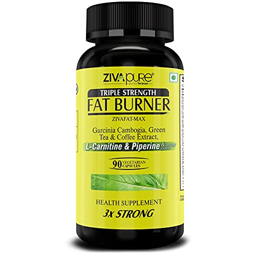 Zivapure Max Fat Burner & Weight Loss Supplement for Men and Women with Garcinia Cambogia, L Carnitine, Green Tea & Coffee Extract, and 6 other Powerful ingredients – 90 Veg Capsules Zivapure Max Fat Burner & Weight Loss Supplement for Men and Women with Garcinia Cambogia, L Carnitine, Green Tea & Coffee Extract, and 6 other Powerful ingredients – 90 Veg Capsules