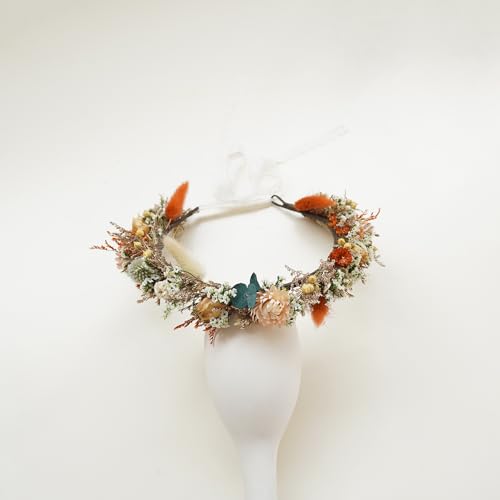 Corona seca para novia estilo boho miniatura 2