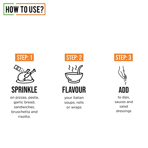 Image of Chef Urbano Pizza Seasoning Spice Mix 30g | Italian Pizza / Pasta Oregano | Imported Herb Sprinkler | All Natural Premium Spices | All Purpose Seasoning | Glass Bottle | Vegetarian