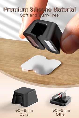 Maveek Magnetic Cable Clips, 5 Pcs Magnetic Cable Management Holder Clips Wire Organiser, Magnetic Cable Tidy Clips with Self-Adhesive Metal Plate for Desktop, Nightstand, Car, Office (Black) - Cosy Home Interiors Maveek Magnetic Cable Clips, 5 Pcs Magnetic Cable Management Holder Clips Wire Organiser, Magnetic Cable Tidy Clips with Self-Adhesive Metal Plate for Desktop, Nightstand, Car, Office (Black) - Image 6