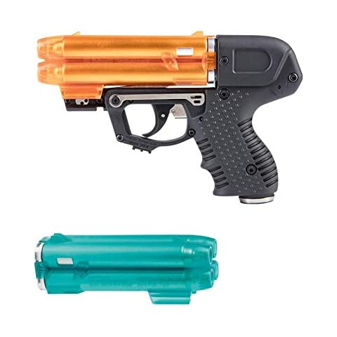 PIEXON Pfefferspraypistole JPX6 mit 4 Schuss Speedloader + Trainingsmagazin Cover