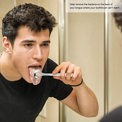 2 Peças Raspador De Língua Limpador De Língua De Aço Inoxidável Limpador De Língua Para Homens Raspa