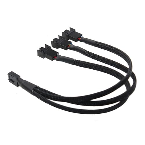 Cavo Estensione della Ventola 4pin da 1 A 3 Porta con Regolazione A velocità Sincronizzata Consegna Alimentazione Stabile per Cavo Splitter Sincronizzazione del Segnali del Computer