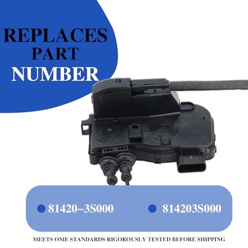 Image of Door Lock Actuator Assembly Rear Right Passenger Side 81420-3S000 | Compatible with 2011-2015 Hyundai Sonata 2.0L 2.4L L4