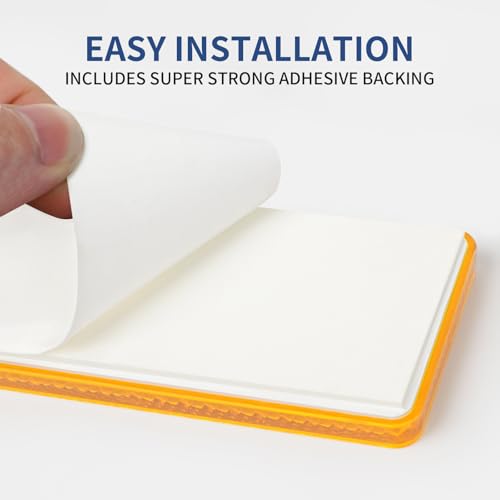 Image of 10 Pack Yellow Self Adhesive All Plastic 3.7'' Rectangle Reflectors for Mailbox, Motobikes, Trailers, Trucks, Boats, Suv's, RV's