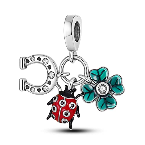 Pandach for Women Charm Bracelet - Ciondolo in Argento Sterling 925 Perline con Pietre preziose CZ, Gioielli per Ragazze Perline Regali Bracciali e collane da Donna