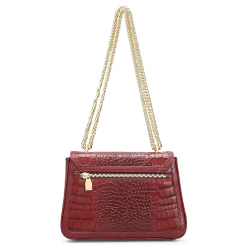 Image of Da Milano Leather Shoulder Bag for Women (00725OL)
