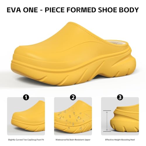Image of Unisex Waterproof Winter Slippers for Outdoor, Fuzzy Lined Non-Slip Snow Boot House Shoes with Rubber Sole, Indoor Outdoor Comfort for Cold Weather