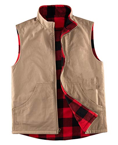 Image of ZENTHACE Men's Full Zip Reversible Work Casual Vest