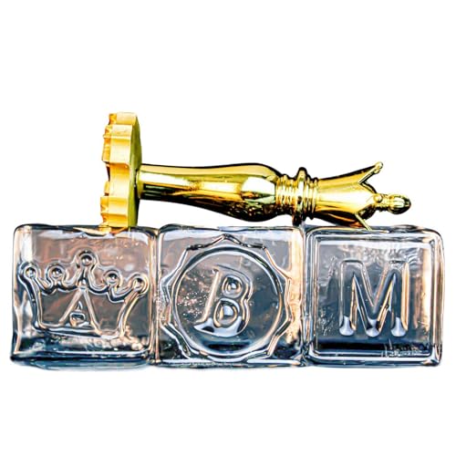 Custom Personalized Alphabet Ice Stamps, Brass Initial Ice Cube Mold