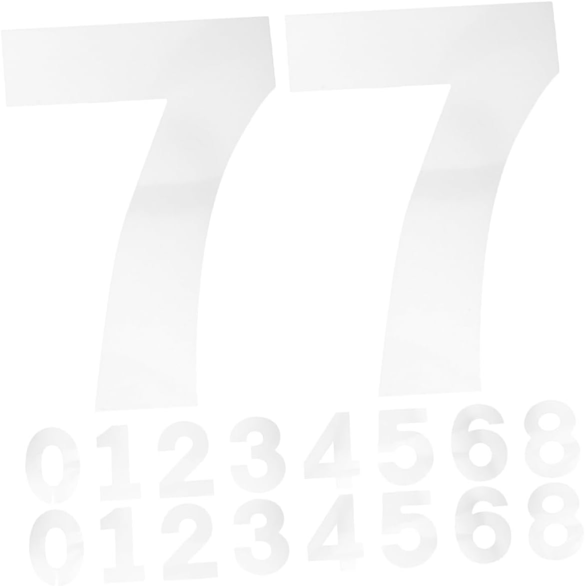 Cake Number Stencils Set for DIY Baking 10-inch Flat Plastic Templates Mold Numbers 0-8 Birthday Cake Decorating Tools for Mousse 2 Sets