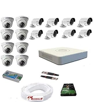HIKVISION Wired 1080p FHD 2MP Security Camera Kit, White