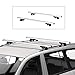 HOMCOM Barras de Coche Universal con Llave Tipo Baca Portaequipajes de Aluminio...