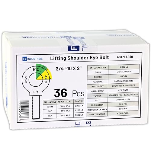 Image of Bulk Carton of 36 Pcs Lifting Shoulder Eye Bolts 3 /4 inch-10 X 2