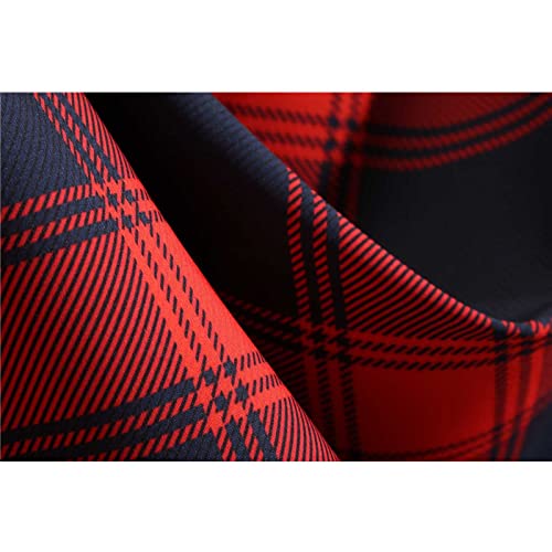 Christmas Plaid Dress Women Long Sleeve Midi Flared Swing Dress Evening Cocktail Rockabilly Vintage Tea Dress #TOP5