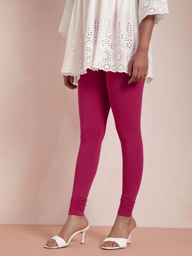 Image of TWIN BIRDS Tailored Cut and Classic Fit Super Stretchable Elastane Fabric Churidar Leggings for Women