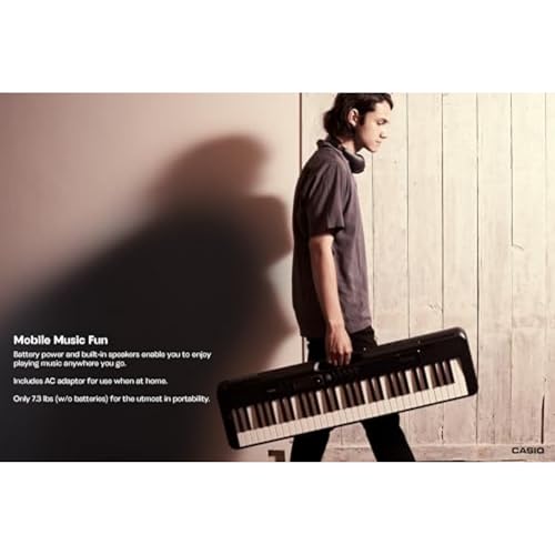 Image of Casio Casiotone CT-S300 - Portable Keyboard | Touch-Sensitive | 400 Tones, 77 Rhythms & Pitch Bend | Ideal for Music Creation Anytime, Anywhere | 61 Touch-Responsive Keys, 400 Tones, 77 Rhythms, Pitch Bend Wheel, USB-Midi, AC Adapter or 6xaa Battery