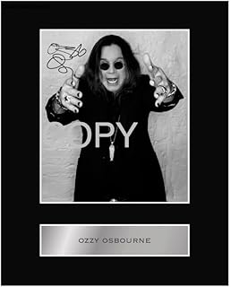 Pre Printed Signature Signed Ozzy Osbourne Mounted Photo Display #1 Printed Autograph Picture 10x8 Inch Mount