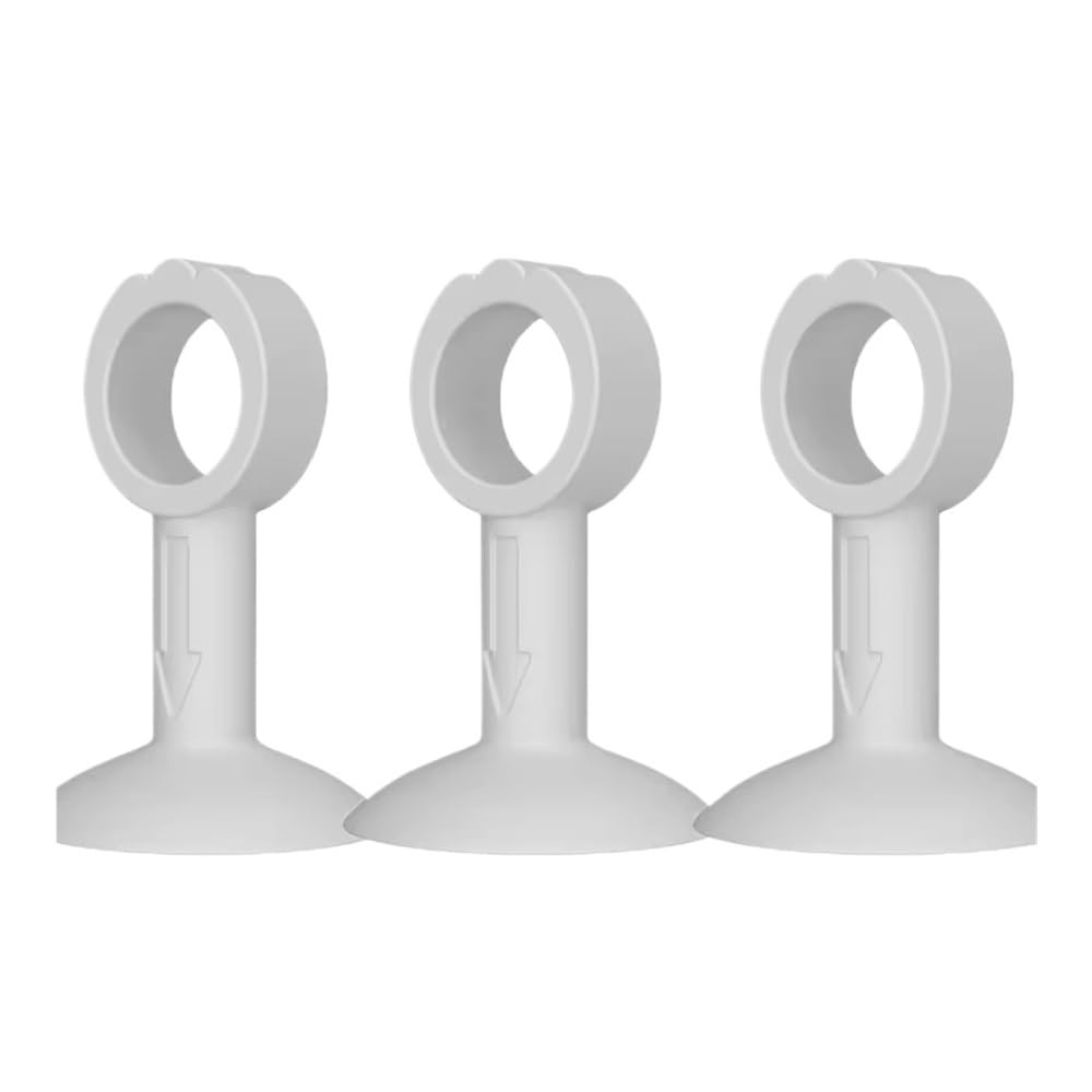 TIANSHENGQI Handle Door Stopper Silicone Mute Buffer Pad Non-Punch O-Shaped Anti-Collision Protected Wall Protector Accessories(3pc-White)