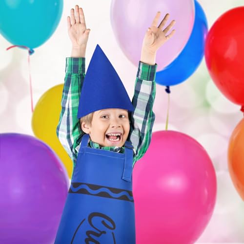Disfraz infantil de crayón con gorro cónico miniatura 7