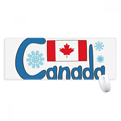Alfombrilla de ratón grande de la bandera de Canadá para organizar tu escritorio de juego azul