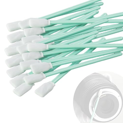 TEOZBLU 50 Bastoncillos de limpieza de Espuma Estéril de Algodón Rectangulares Largas para limpieza de cabezales de impresión, cámara, equipo óptico Roland, ElectróNica