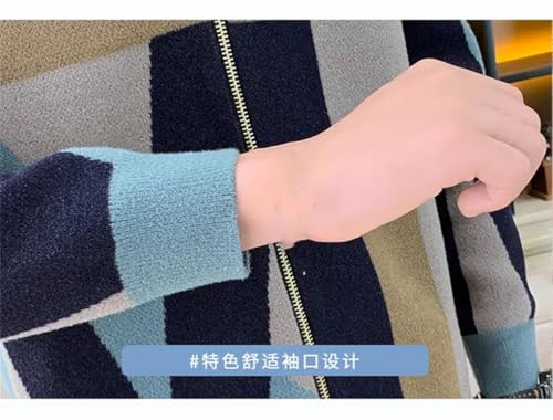 Men's Casual Knitted Men's Sweater Youth Versatile Sweater Cardigan Cardigan Patchwork4