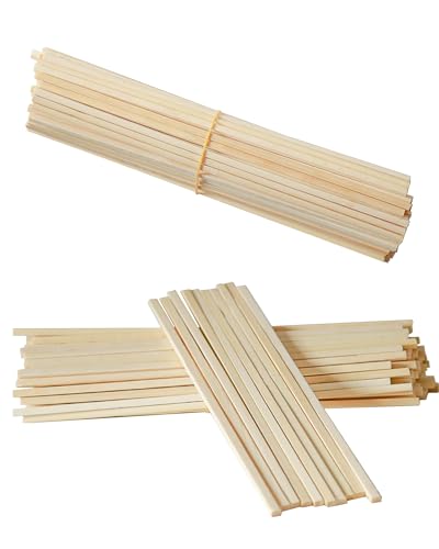 200 Pièces Bâtons Barbe à Papa Carrés en Bambou Naturel 30cm x 4mm, Bâtonnets Carrés pour Barbes à Papa, Bricolage & Travaux Manuels, Contact Alimentaire