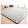 Loartee nursery rug coral velvet crawling rugs mat area rugs play crawling mat49x49 gray for toddler children play mat yoga mat exercise pads carpet  urban country home decor