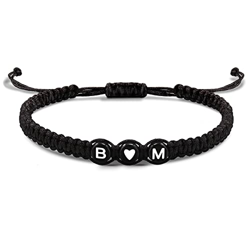Image of Initial Bracelets for Women, Easter Basket Stuffers Mothers Day Gifts Men's Bracelets Gifts for Girlfriend Boyfriend Letter Bracelets I Love You Gift for Her Him Best Friend Birthday Gift Christmas Jewelry