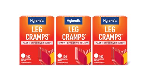 Hyland's Leg Cramps, Relief of Leg, Calf, Charley Horses, and Foot Cramps, 100 Quick-Dissolving Tablets 3-Pack (300 Total)