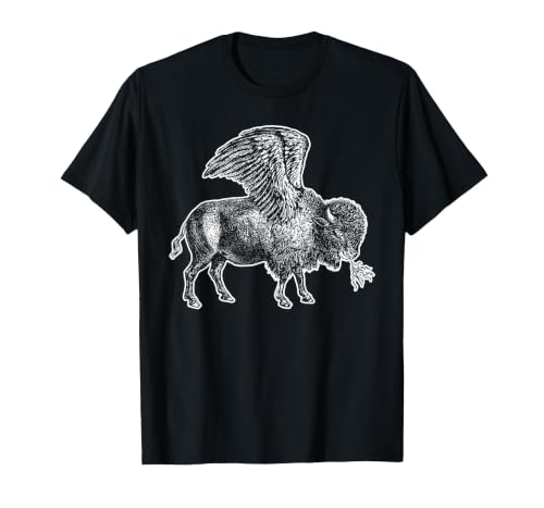 Funny Design Buffalo Wings Hot Foodie Chicken Bison Vintage T-Shirt, Men, Black, 3X-Large
