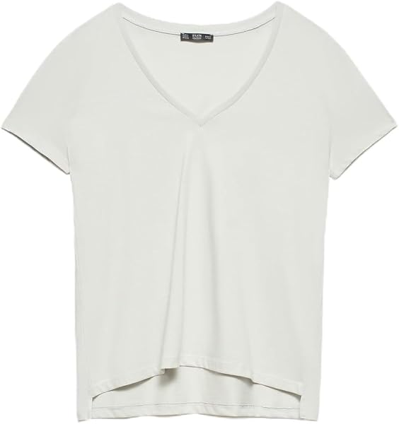 Dilvin V Yaka Basic Tshirt, 38, 101A03470, Gri, Kadın