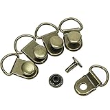 ONLYKXY 50 Pieces Shoe Boot Lace Hooks, Loop Ring with Rivets, Shoe Boot Buckle (Bronze)