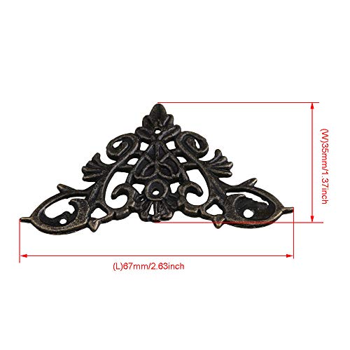 Bqlzr Furniture Decorative Cover Vintage Decor Box Corner Decorative Metal Corners Appliques For Furniture Crafts Pack Of 20 #TOP5