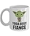 Yoda najlepszy prezent urodzinowy dla narzeczonych - prezenty kolekcjonerskie dla fanów Gwiezdnych Wojen pamiątek Yoda - zabawny świąteczny rodzinny kubek do kawy